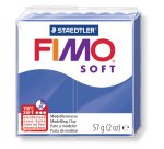 Pâte à modeler fimo soft coloris bleu brillant pain 57g