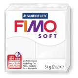 Pâte à modeler fimo soft coloris blanc pain 57g