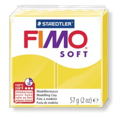 Pâte à modeler fimo soft coloris citron pain 57g