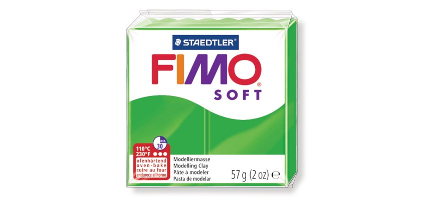 Pâte à modeler fimo soft coloris vert tropique pain 57g