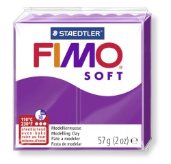 Pâte à modeler fimo soft coloris violet pain 57g