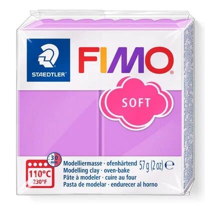 Pâte à modeler fimo soft coloris lavande pain 57g