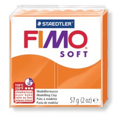 Pâte à modeler fimo soft coloris mandarine pain 57g