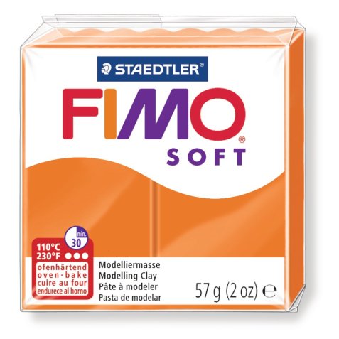 Pâte à cuire Soft de 57 g coloris Orange Mandarine