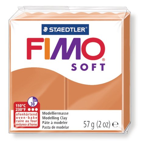Pâte à modeler fimo soft coloris cognac pain 57g