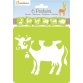 Set de 6 pochoirs enfants, Animaux de la ferme - Orange
