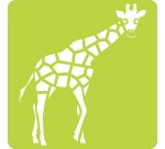 Set de 6 pochoirs enfants, Animaux de la savane - Orange