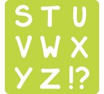 Set de 6 pochoirs enfants, Alphabet - Orange