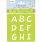 Set de 6 pochoirs enfants, Alphabet - Orange