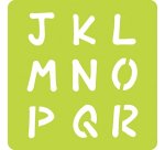 Set de 6 pochoirs enfants, Alphabet - Orange