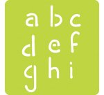 Set de 6 pochoirs enfants, Alphabet - Orange