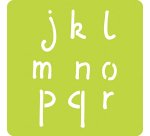 Set de 6 pochoirs enfants, Alphabet - Orange