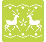 Set de 6 pochoirs enfants, Noël 2 - Orange