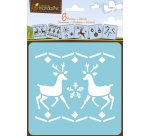 Set de 6 pochoirs enfants, Noël 2 - Orange