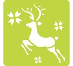 Set de 6 pochoirs enfants, Noël 2 - Orange