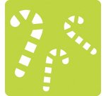 Set de 6 pochoirs enfants, Noël 2 - Orange