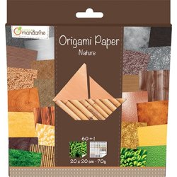 Feuilles à plier Origami Paper 'Nature'