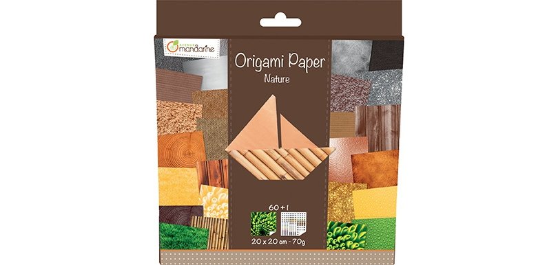Origami Paper Nature, 20 x 20 cm, 60F, 70g - Multicolore