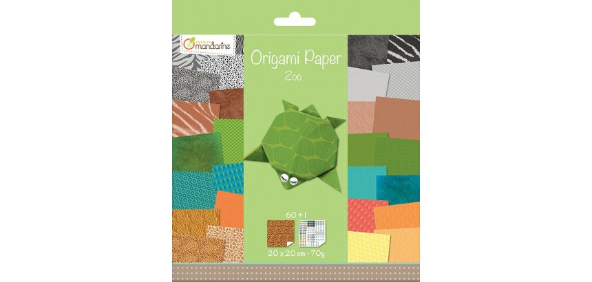 Origami Paper Zoo, 20 x 20 cm, 60F, 70g - Multicolore
