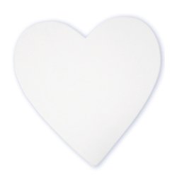 Coeur plein 20,5cm - Blanc