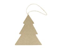 Sapin plat à suspendre 8cm - Kraft