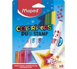 Feutre-tampon COLOR'PEPS DUO STAMP, étui de 8