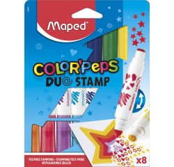 Feutre-tampon COLOR'PEPS DUO STAMP, étui de 8