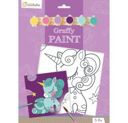 Graffy Paint, Licorne, 20x20 cm - Violet