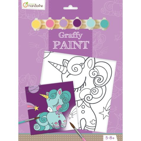 Toile à peindre LICORNE 20cm x 20cm