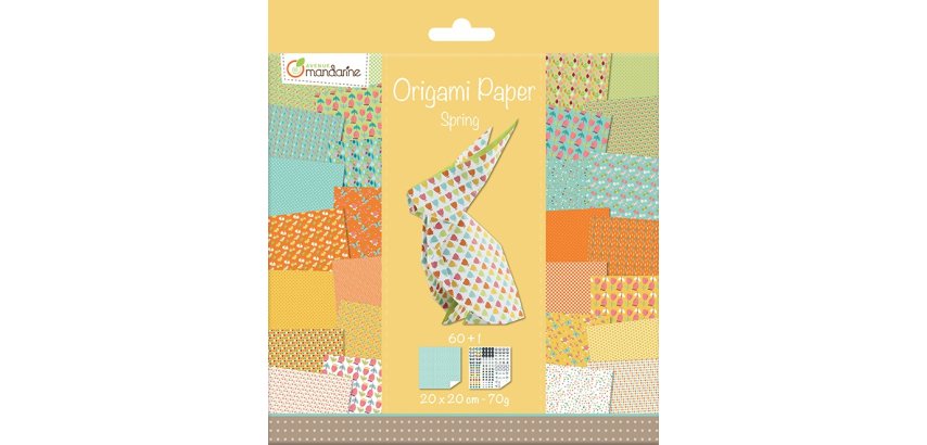 Origami Paper Spring, 20 x 20 cm, 60F, 70g - Multicolore