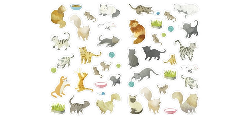 Mini stick maildor 21x16cm 12 themes varies sachet 48       planches 1692 unites