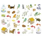 Mini stick maildor 21x16cm 12 themes varies sachet 48       planches 1692 unites