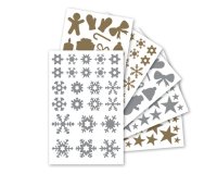 Gommette maildor motifs noel assortis coloris or et argent 550 unites