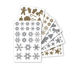 Gommette maildor motifs noel assortis coloris or et argent 550 unites