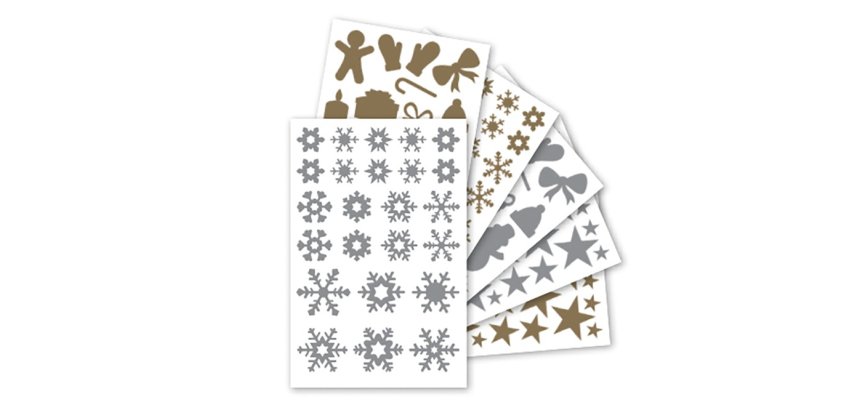 Gommette maildor motifs noel assortis coloris or et argent 550 unites