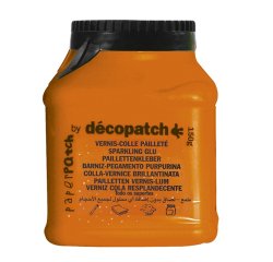 Vernis colle pailletée 150ml multilangues - Orange