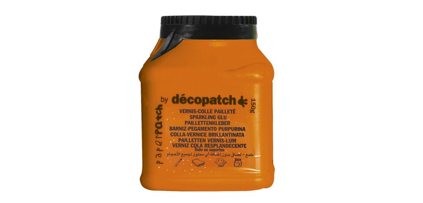 Vernis colle pailletée 150ml multilangues - Orange