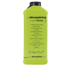 Vernis colle decopatch satine tous support sechage rapide   coloris transparent bouteille 600gr