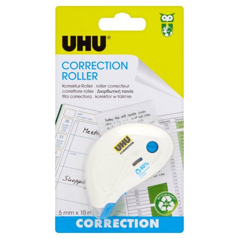 Roller correcteur compact rapide, propre et précis, blanc, 10m x 5mm. Réécriture immédiate