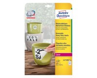 Avery L4773REV-20 etichetta autoadesiva Rettangolo con angoli arrotondati Rimovibile Bianco 480 pz