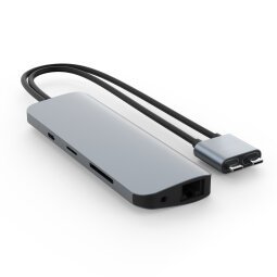 HYPER HD392-GRAY laptop dock & poortreplicator USB 3.2 Gen 1 (3.1 Gen 1) Type-C Grijs