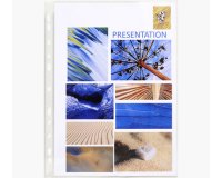 Sachet de 10 pochettes perforées - PVC lisse - A4 - Cristal