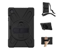 DLH ?oque renforcee avec bandouliere, poignee rotative et pied support pour Samsung Galaxy Tab S6 lite ( SM-P610 / SM-P615)