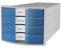 Module de classement IMPULS 2.0, 4 tiroirs, gris clair
