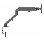 Vision VFM-DA/4 support d'écran plat pour bureau 68,6 cm (27") Noir