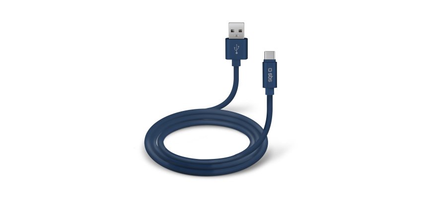 SBS Câble USB Câble USB 2.0 - Type-C bleu