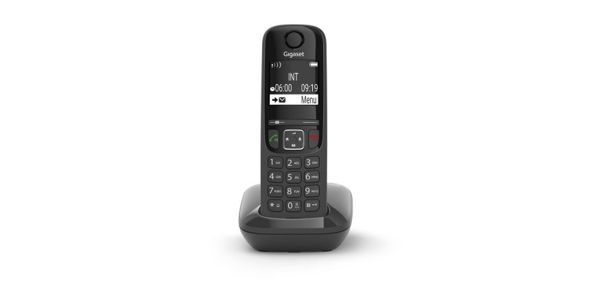 Gigaset AS690 Teléfono DECT/analógico con bloqueo de llamadas Negro