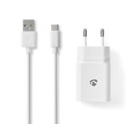 NEDIS Chargeur secteur Blanc avec cable USB-C 1M