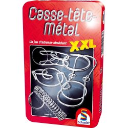 Boîte métal contenant 12 casse-têtes en métal