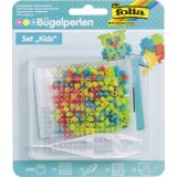 Perle à repasser folia carré en kit complet avec 1 plaque 220 perles et 1 pincette